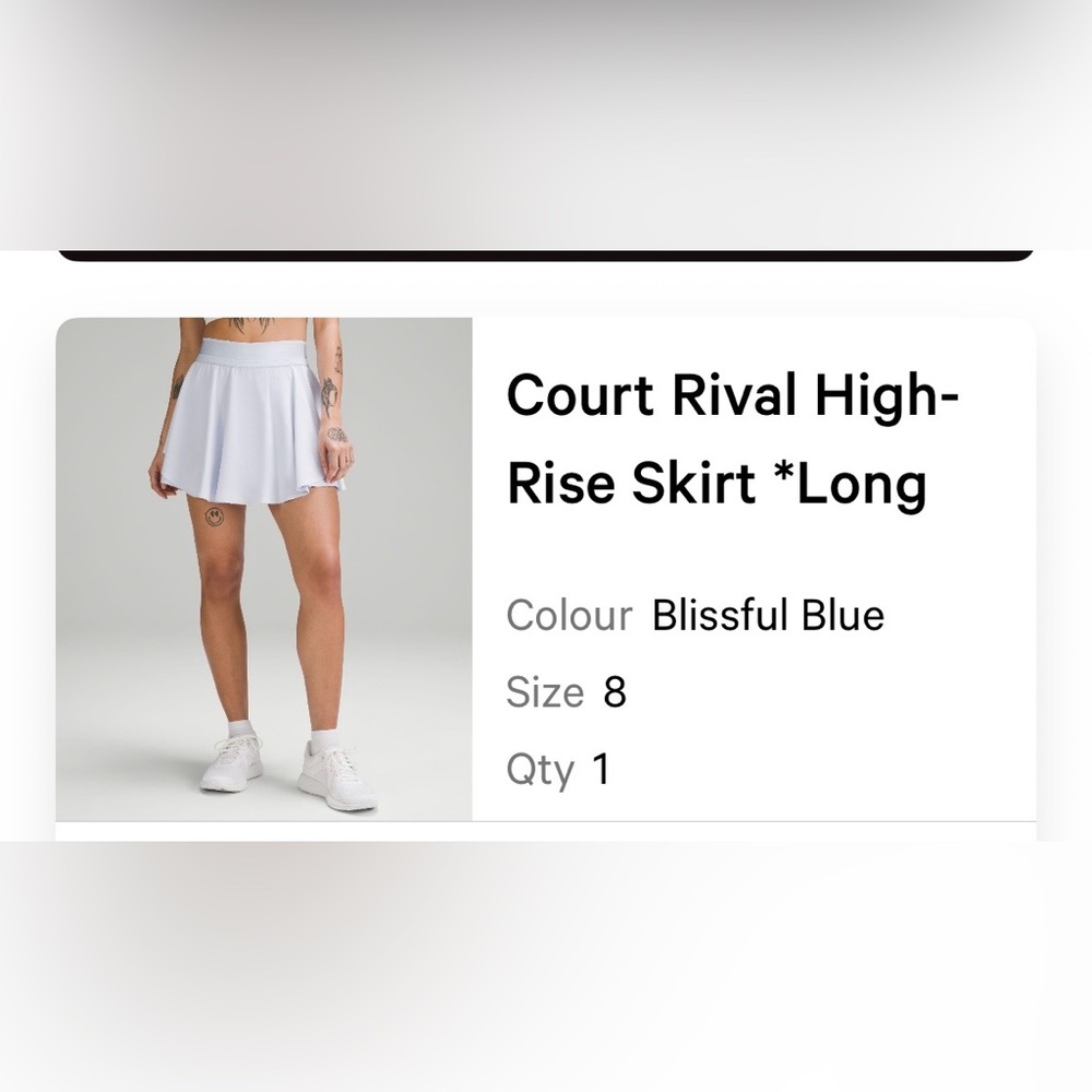 Lululemon size 8 long women’s skirt